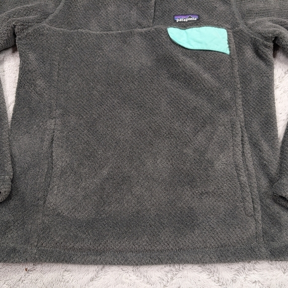 Patagonia Jacket Womens S Gray Mint Re Tool Snap T Fleece Pullover Polartec Cozy - Picture 2 of 8